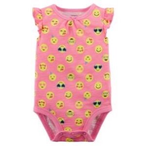Carter’s baby girl Newborn emoji tank Bodysuit